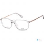 Police Eyewear VPLF82 ORIGINS NINETIES | Rectangle Acetate Eyeglasses Transparent Gray