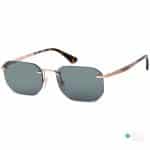 Police Rimless Sunglasses Origins Nineties 5 SPLF69 | Police Classic Sunglasses | Gold Frame, Green Lens