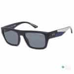 Armani Exchange Men's Sunglasses | AX4124SU Matte Black Fame, Gray Lenses