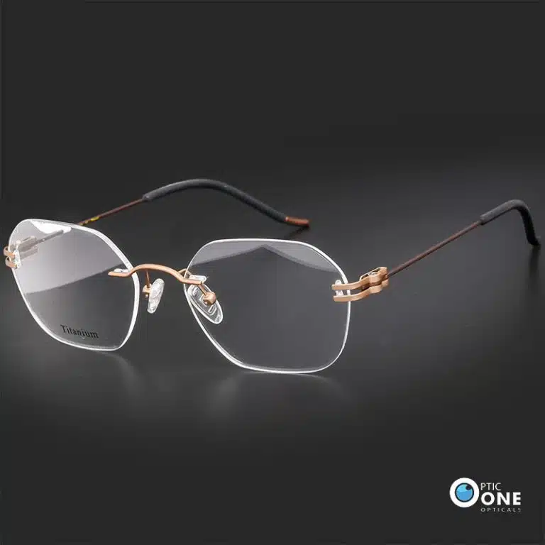 Affordable Lightweight Titanium Rimless Glasses with Free Lens | Matte ...