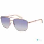Guess Men's Large Square Sunglass GU00014 | Gold Frame, Gradient Blue Lens