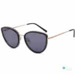 Iarra Women's Cat-Eye Black Sunglasses - Timeless Elegance