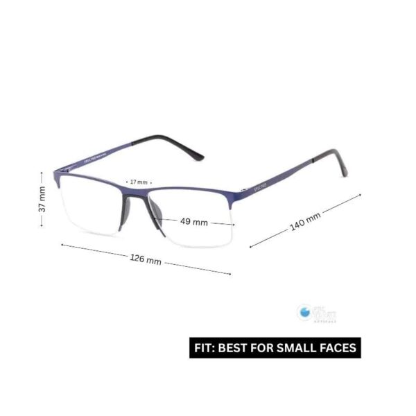 Men's Half Rim-Glasses for Small Face | Affordable Eyeglasses - Image 2