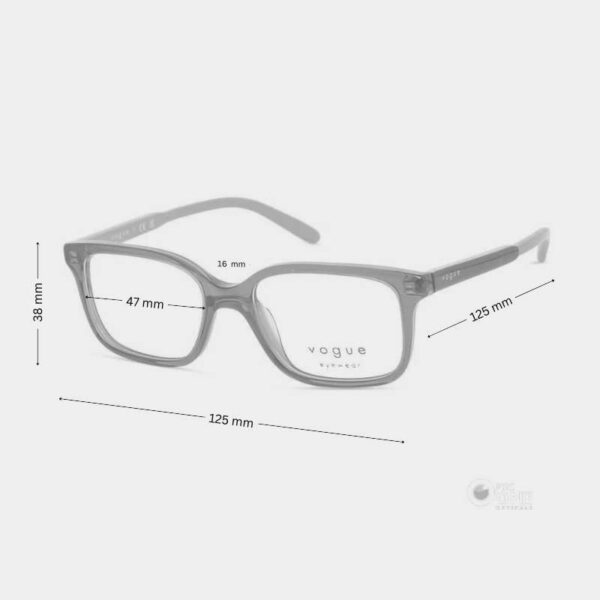 Vogue Kids Frame Crystal Gray/Green | Vogue VY2014 2820 - Image 2