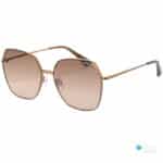 Women's Stylish Sunglasses Metalic Brown Frame, Mirrored Light Brown Lenses