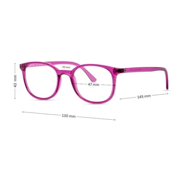Diverso Frame DV1009 Transparent Pink Round TR90 Eyeglasses - Image 2