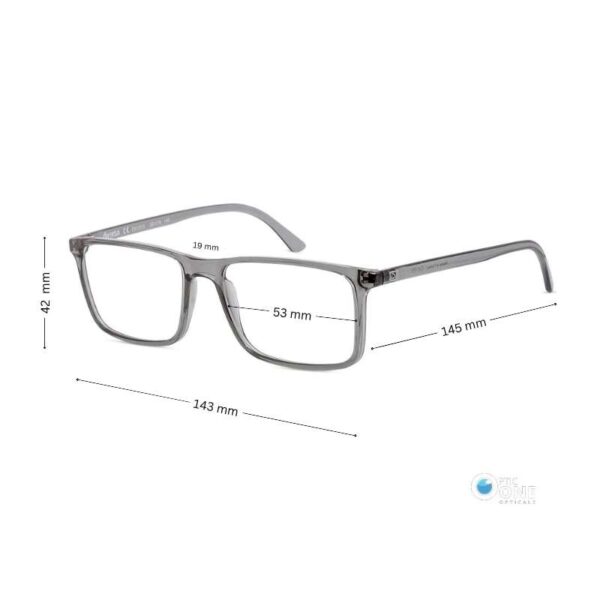Diverso DV1013 Transparent Gray Rectangle Eyewear - COL.05 - Image 2