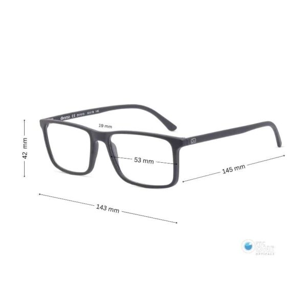 Diverso DV1013 Matte Black Rectangle Eyewear - COL.M06 - Image 2
