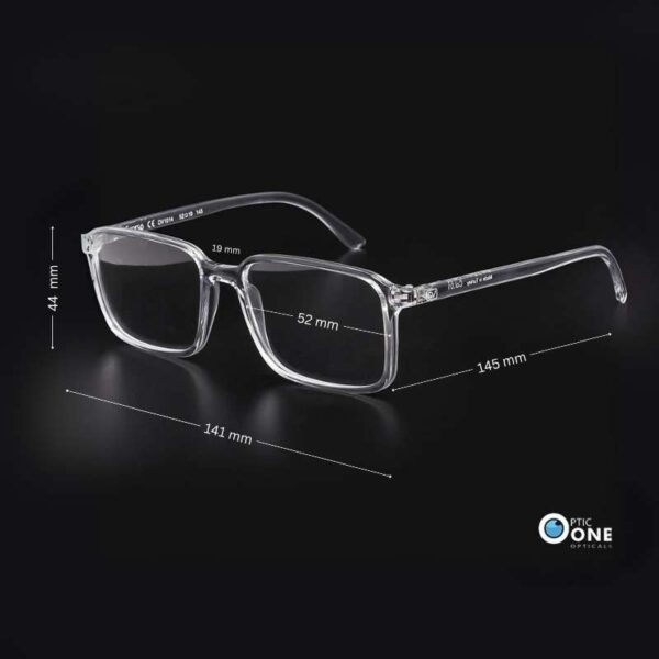 Diverso DV1014 Eyeglasses in Clear - Unisex Rectangular TR90 Frame - Image 2