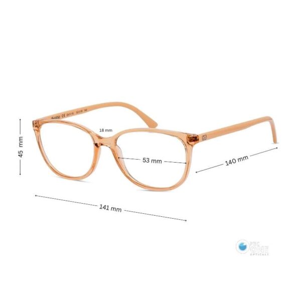 Diverso DV1115 Col.0242 Cat-Eye Glasses | Transparent Light Brown TR90 Frame - Image 2