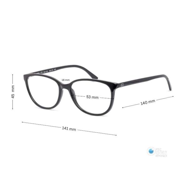 Diverso DV1115 Col.06 Cat-Eye Glasses | Shiny Black TR90 Frame - Image 2