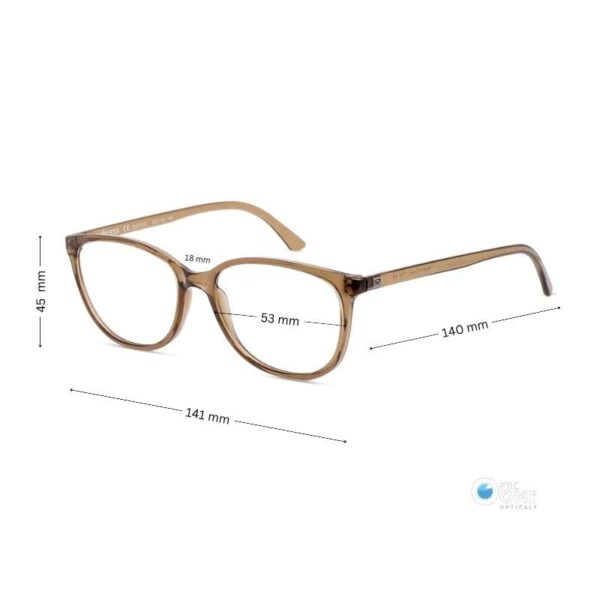 Diverso DV1115 Col.49 Cat-Eye Glasses | Transparent Dark Brown TR90 Frame - Image 2