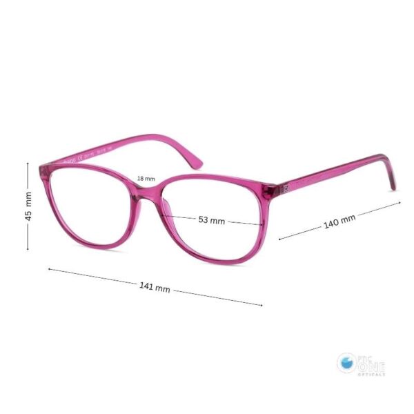 Diverso DV1115 Col.77 Cat-Eye Glasses | Transparent Pink TR90 Frame - Image 2