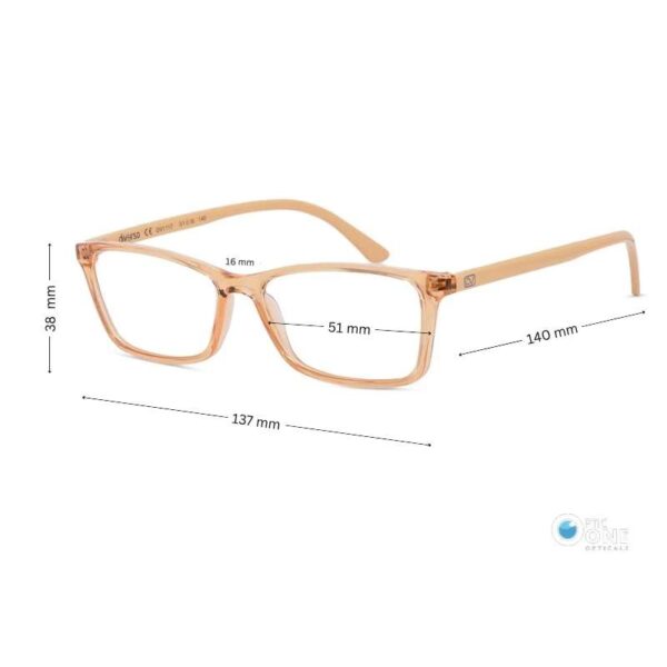 Diverso DV1117 Col.0242 Transparent Brown Full-Rim Eyeglasses - Image 2