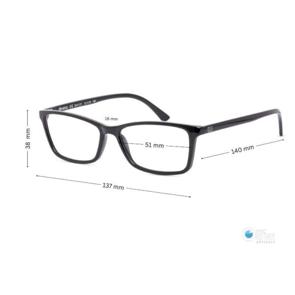 Diverso DV1117 Col.01 Shiny Black Full-Rim Eyeglasses - Image 2