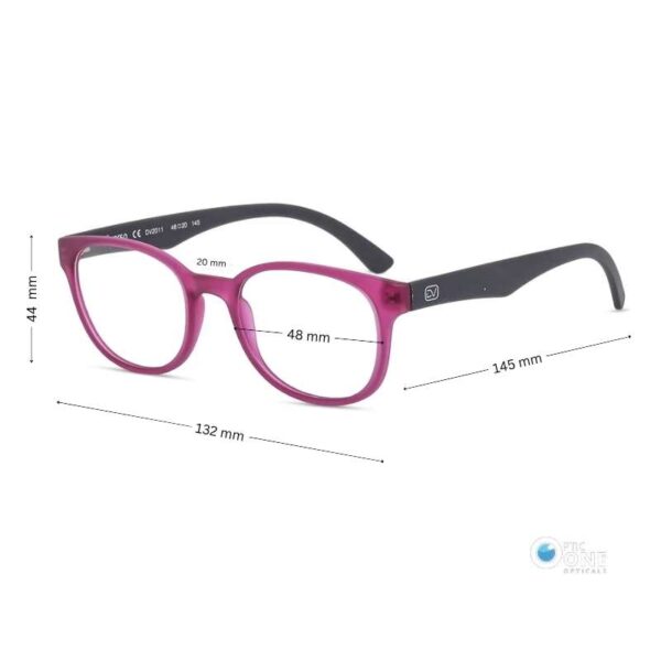 Diverso Stylish & Durable  Round Glasses Matte Pink/Black - Image 3
