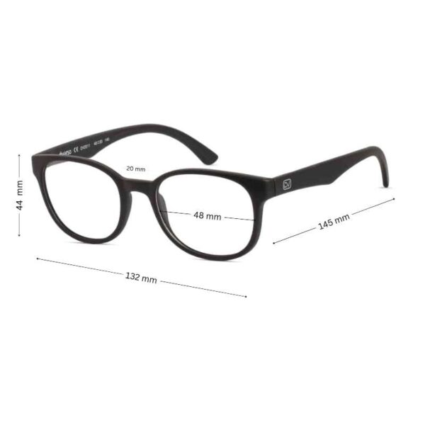 Diverso Lightweight & Durable Round Eyeglasses | Matte Black - Image 4