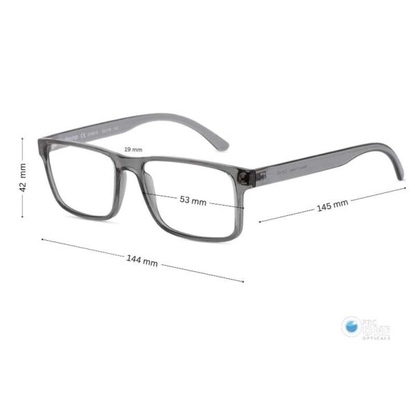 Diverso DV2013 Men's Rectangle Eyewear | Transparent Gray - Image 2
