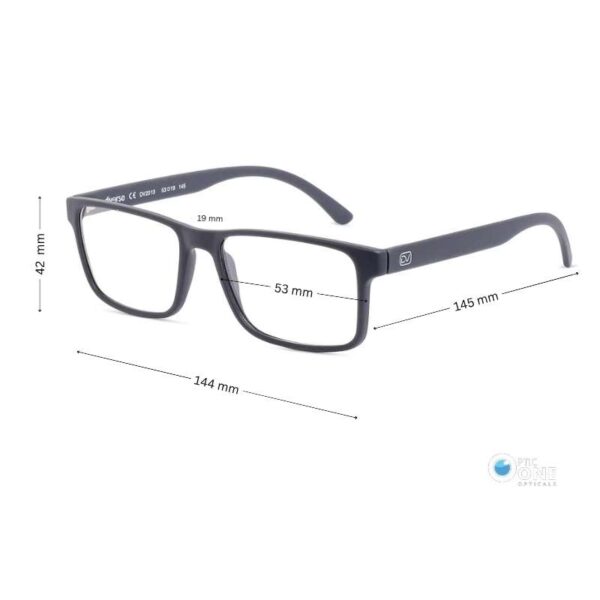Diverso DV2013 Men's Rectangle Eyewear | Matte Black - Image 2