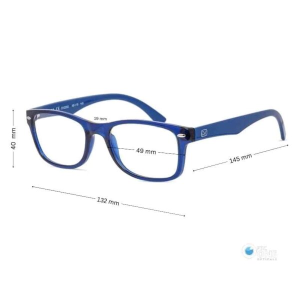 Diverso DV2202 Blue Wayfarer-Style Durable & Stylish Glasses For Teens & Young Adults - Image 3