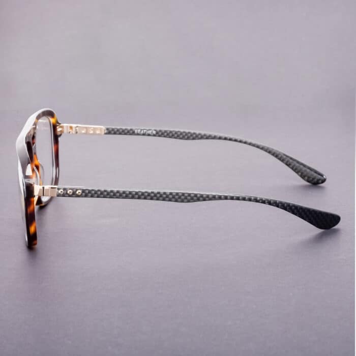men's large stylish eyeglasses with double-bridge