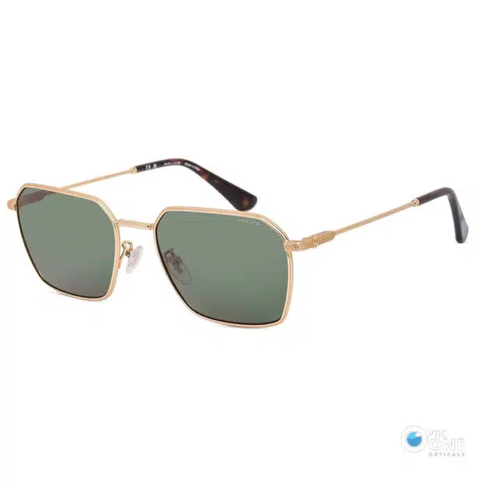 Buy Police OCTANE 9 SPLL84 Sunglasses | Gold Frame, Green Lenses ...