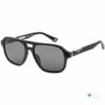 Police Men's Sunglasses ORIGINS 61 SPLL83 | Glossy Black Frame with Polarized Gray Lenses - Sleek Protection & Visual Clarity