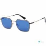 Police Men's Sunglasses OCTANE 9 SPLL84 | Gold-Black Frame with Mirror Blue Lenses - Sleek Protection & Vibrant Style