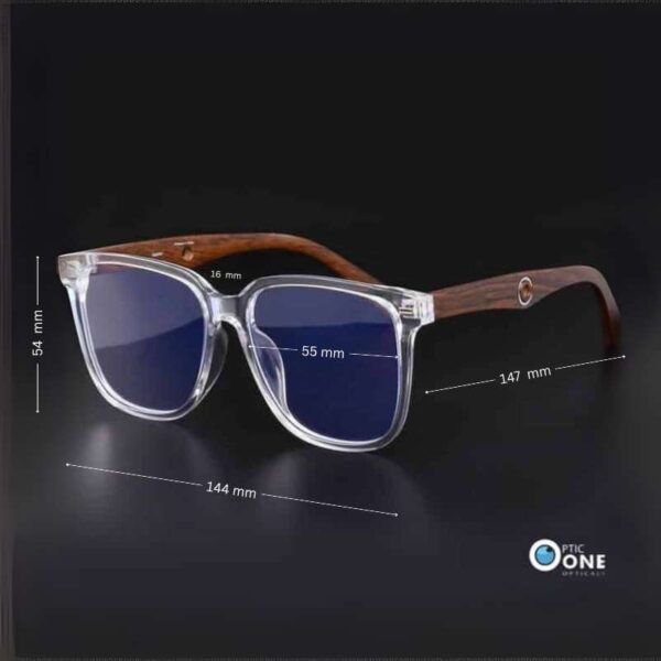 Oversized Clear Frame Glasses in Square Shape , Unisex - Image 2