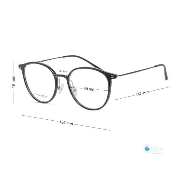 Feather Lightweight Thin Round Glasses for Women - Crystal Brown Titanium - Image 2