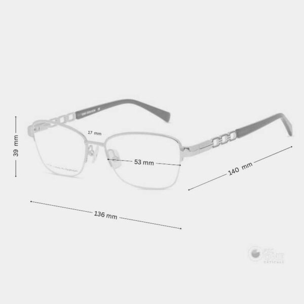 Uni-Design Womens' Half-Rim Eyeglasses Rose Gold/Burgundy - Image 2