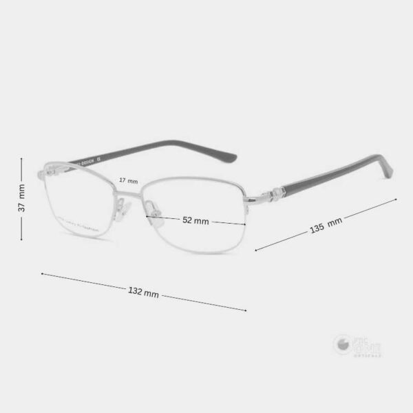 Uni-Design Womens' Half-Rim Eyeglasses Gold - Image 2