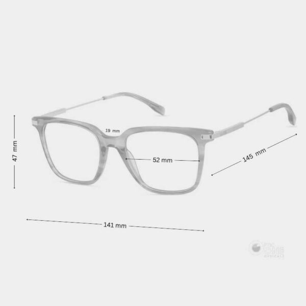 Women's Eyeglasses | Stylish Acetate Square Glasses with Metal Arms Clear - Image 2