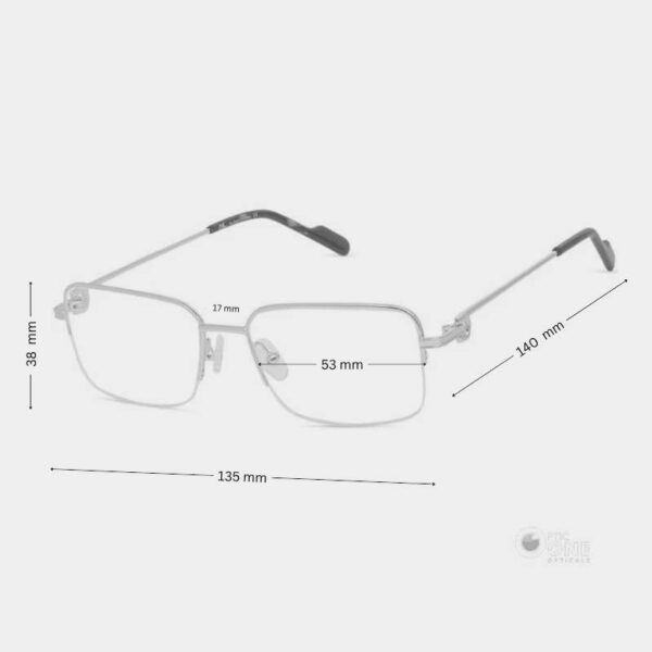 Men's Stylish Half-Rim Glasses | Metal Half-Frame Gold - Image 2