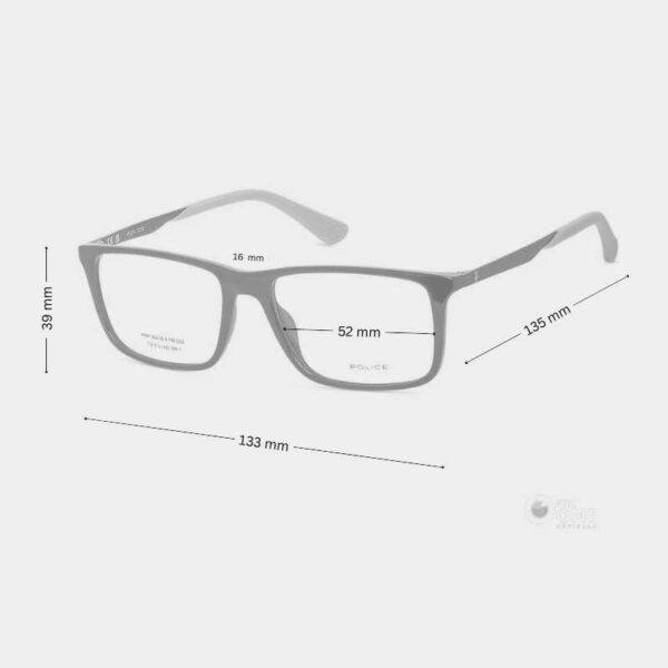 Police Eyewear VK119 Groove JR 1 | Small Face Acetate Eyeglasses Transparent Gray - Image 2