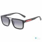 Despada Men’s Matte Black Square Sunglasses with Polarized Gradient Lenses