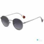 Despada Unisex Round Polarized Sunglasses – Silver Frame with Gradient Grey Lenses