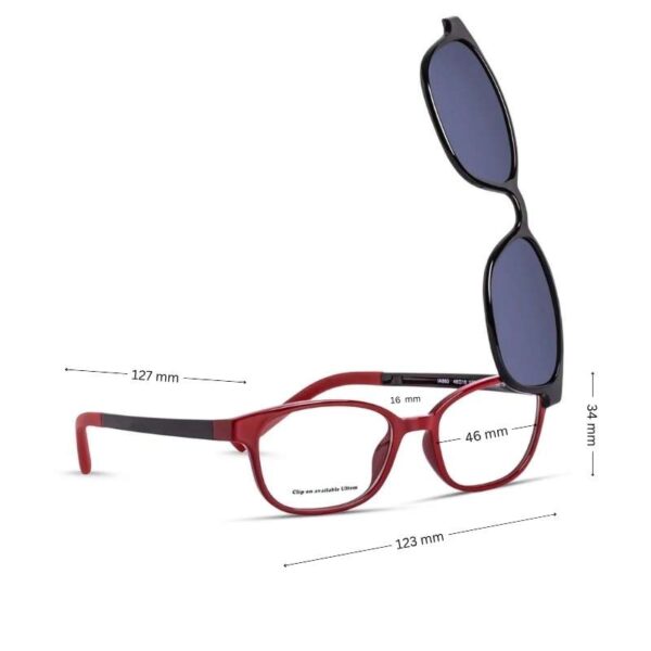 Kids Clip-On Glasses Oval Shape For 5-8 Years - Image 2