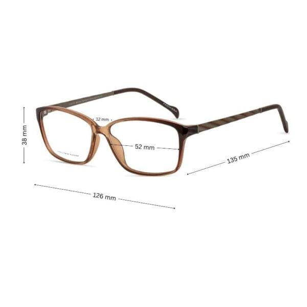 Jorgio Women's Stylish Compact Eyeglasses for Medium Faces | Brown Frame - Image 2