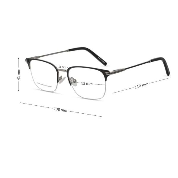Half-Rim Clubmaster Glasses Metal | Eyewear Fashion - Image 2