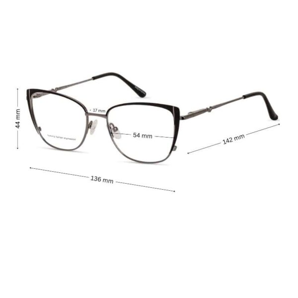 Women Cat eye Spectacle Frame | Trendy Eyewear for women | Black color | Jorgio - Image 2