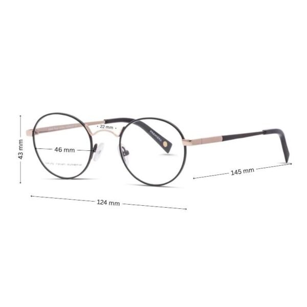 Full Metal Small Round Eyewear | Round Eyewear for Small Faces  Rosegold-Brown - Image 2