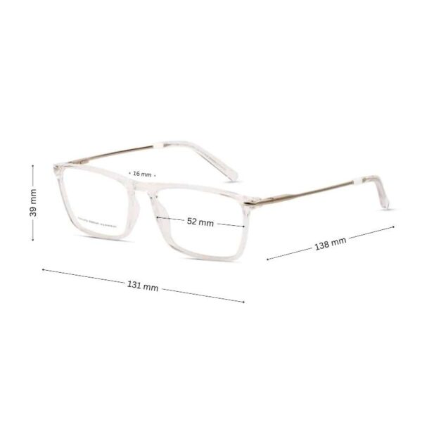 Thin Acetate Eyeglasses | Eyeglasses with Thin Temples for Men & Women  Clear - Image 2