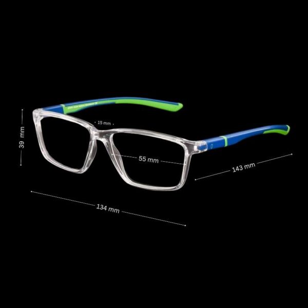 Cool Sporty Prescription Glasses | Sporty-Style Eyeglasses 9171  Clear - Image 2