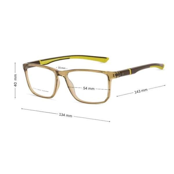 Cool Sporty Prescription Glasses | Sporty-Style Eyeglasses 9173  Transparent Brown - Image 2