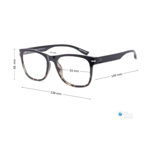 Lightweight and Stylish Unisex Square Eyeglasses in Glossy Black-Havana - Image 2