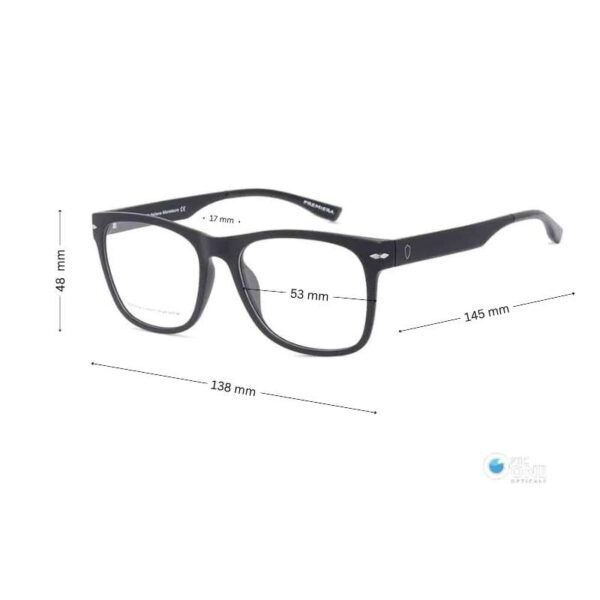 Lightweight and Stylish Unisex Square Eyeglasses in Matte Black - Image 2