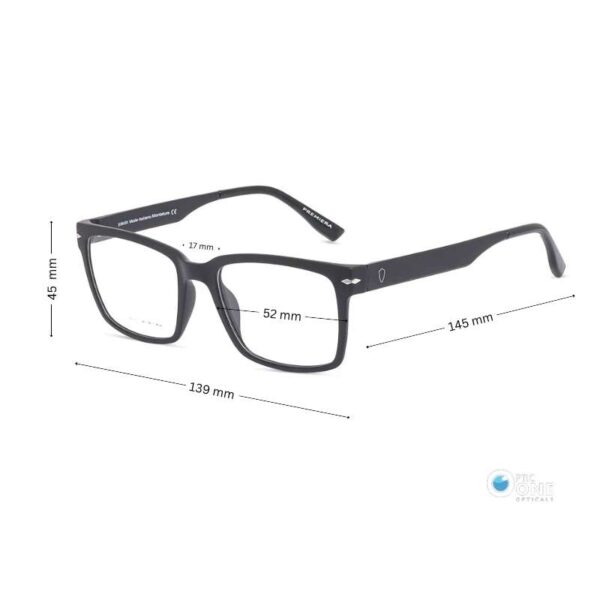 Men’s Bold Square Glasses – Matte Black, Lightweight and Modern - Image 2
