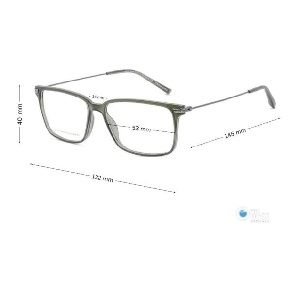 Mens' Lightweight Eyeglasses with Thin Metal Arms - Green - Image 2
