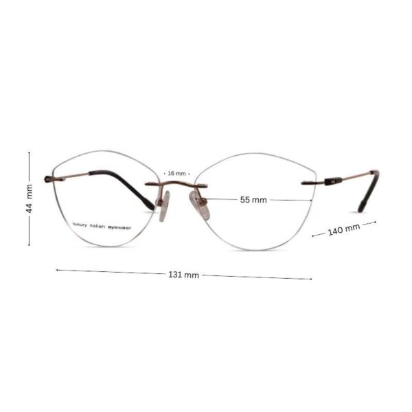 Women's Rimless Eyeglass- Thin & Light-Weight - Image 3